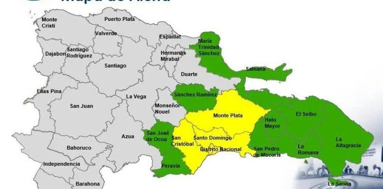 COE eleva alerta amarilla para Gran Santo Domingo y tres provincias por remanentes de Dolly