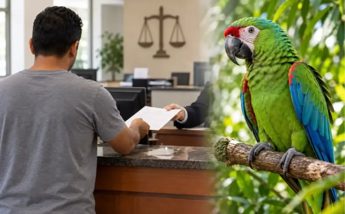 Imponen presentación periódica a hombre por exhibir ilegalmente un papagayo en zona hotelera