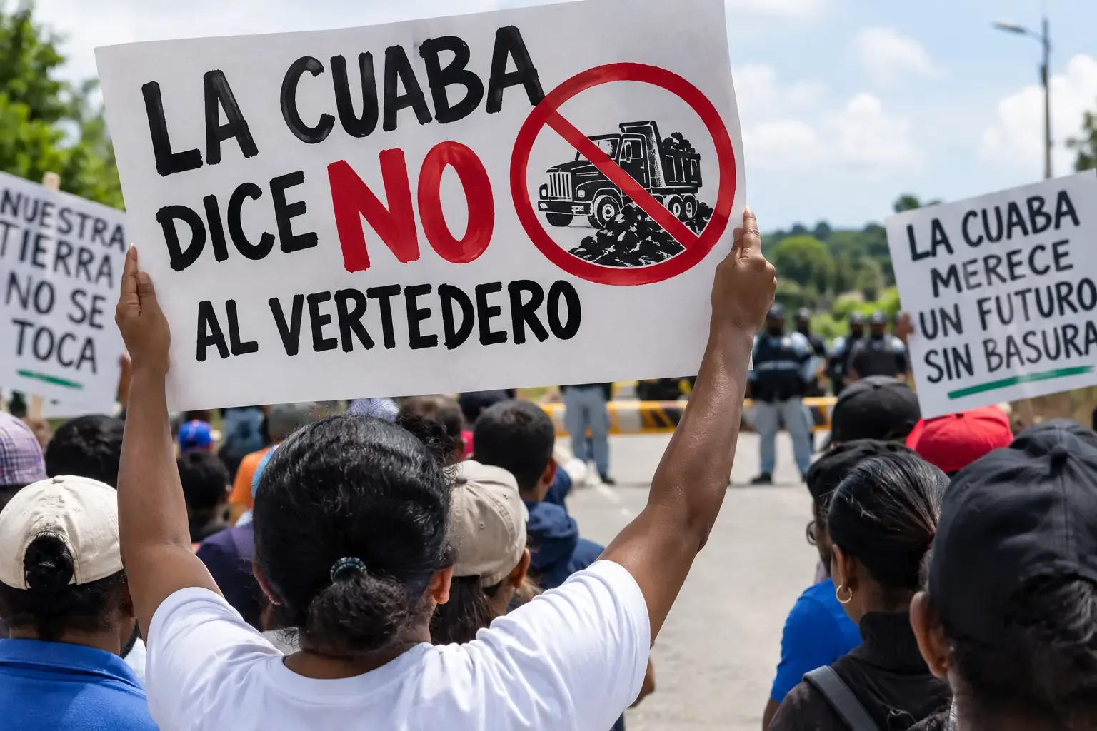 Residentes de La Cuaba denuncian impedimento a protesta pacífica contra vertedero