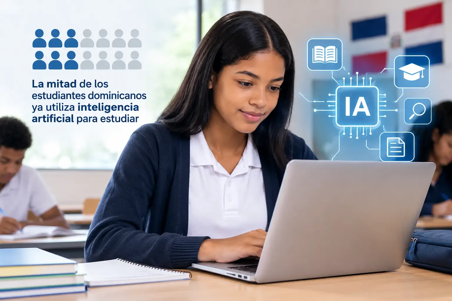 La mitad de los estudiantes dominicanos usa IA para estudiar, pero no siempre mejora el aprendizaje