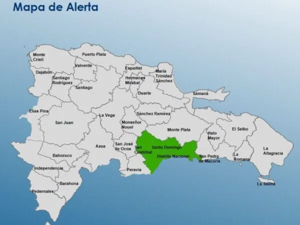 COE emite alerta verde por onda tropical en Santo Domingo, Distrito Nacional y San Cristóbal
