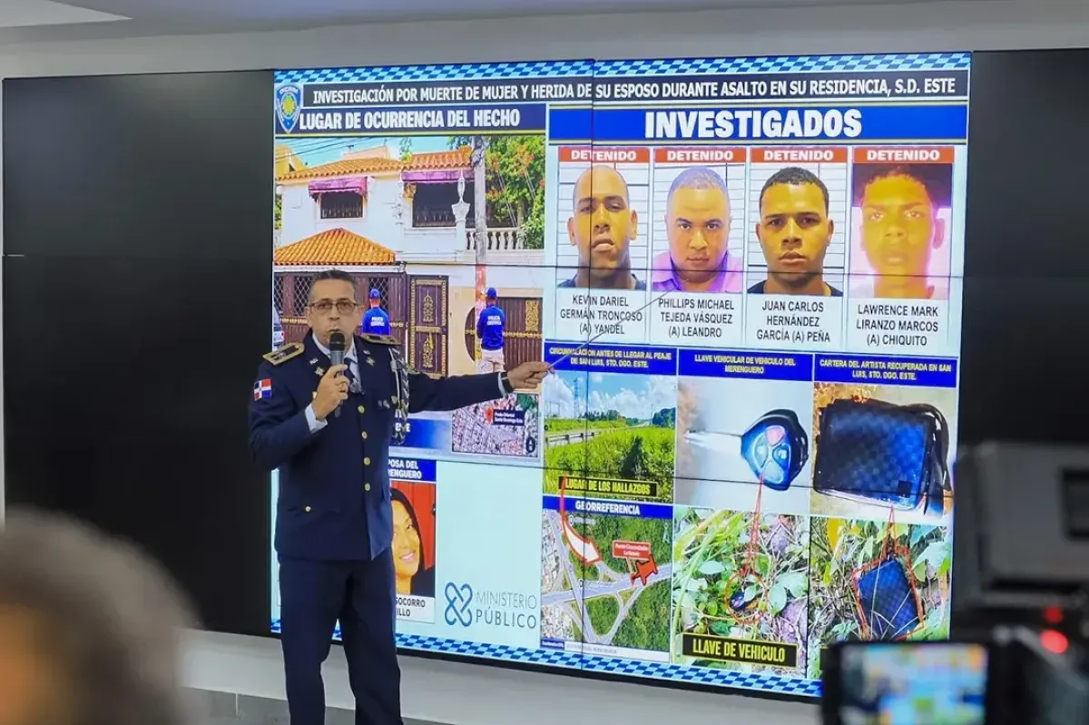 Policía recupera más de RD$2 millones y detiene a cuatro sospechosos en caso de asesinato de esposa de Julián Oro Duro