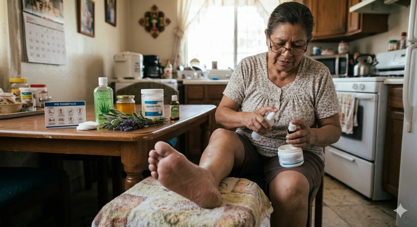 Advierten sobre riesgos de remedios caseros en el tratamiento del pie diabético