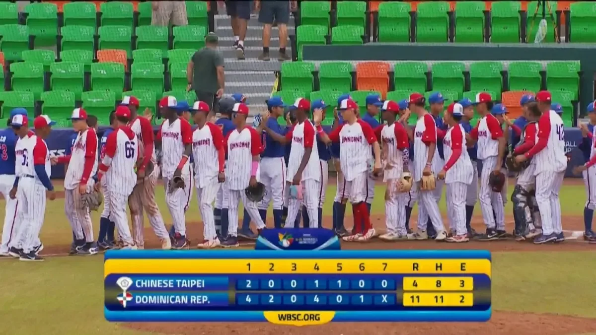 República Dominicana vence 11-4 a China Taipéi y avanza a disputa por medalla en Mundial U15