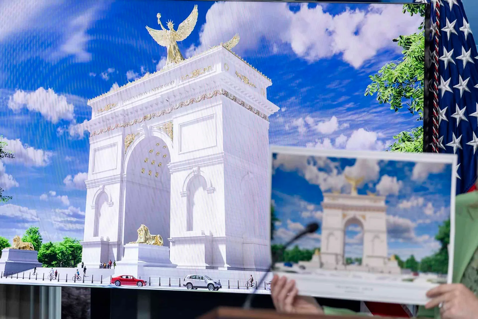 Trump propone construir un arco del triunfo de 250 pies en Washington para el 250 aniversario de EE.UU.