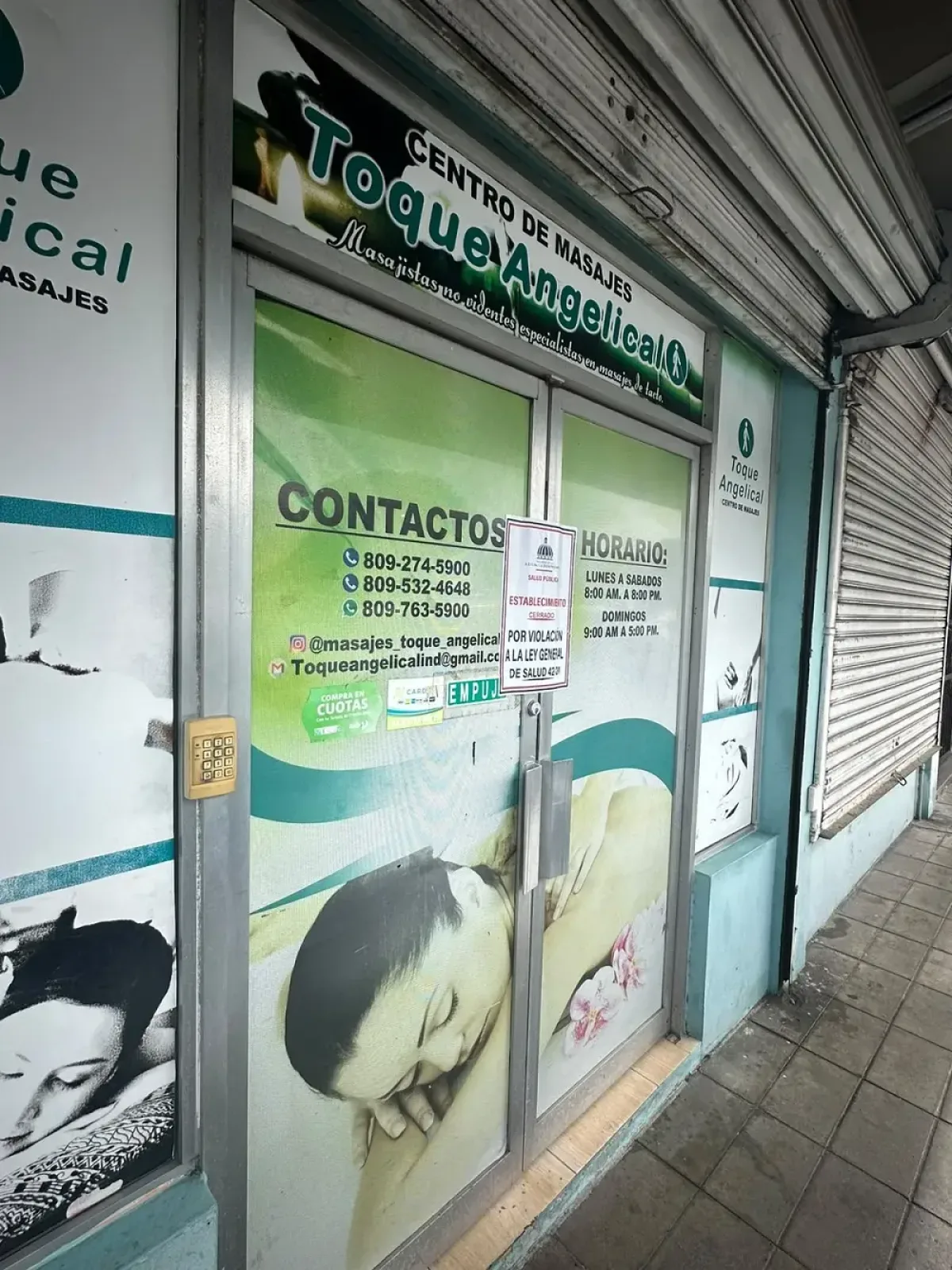 Salud Pública cierra centro de masajes tras denuncia por contacto inapropiado y falta de licencia