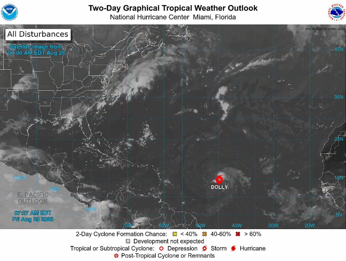 Tormenta Tropical Dolly podría debilitarse al acercarse a República Dominicana